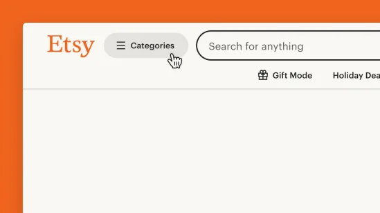 Etsy Global Nav Design
