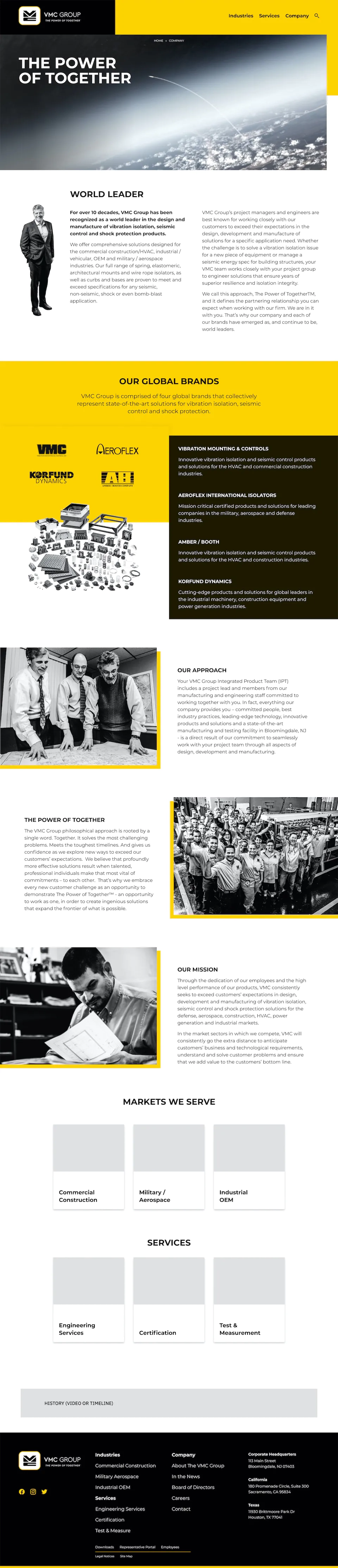 Company page, desktop