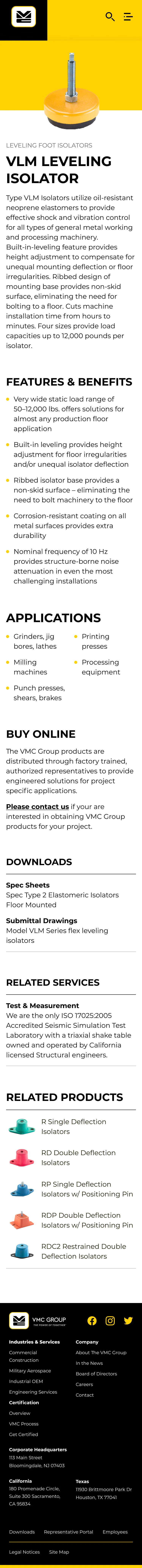 Product page, mobile