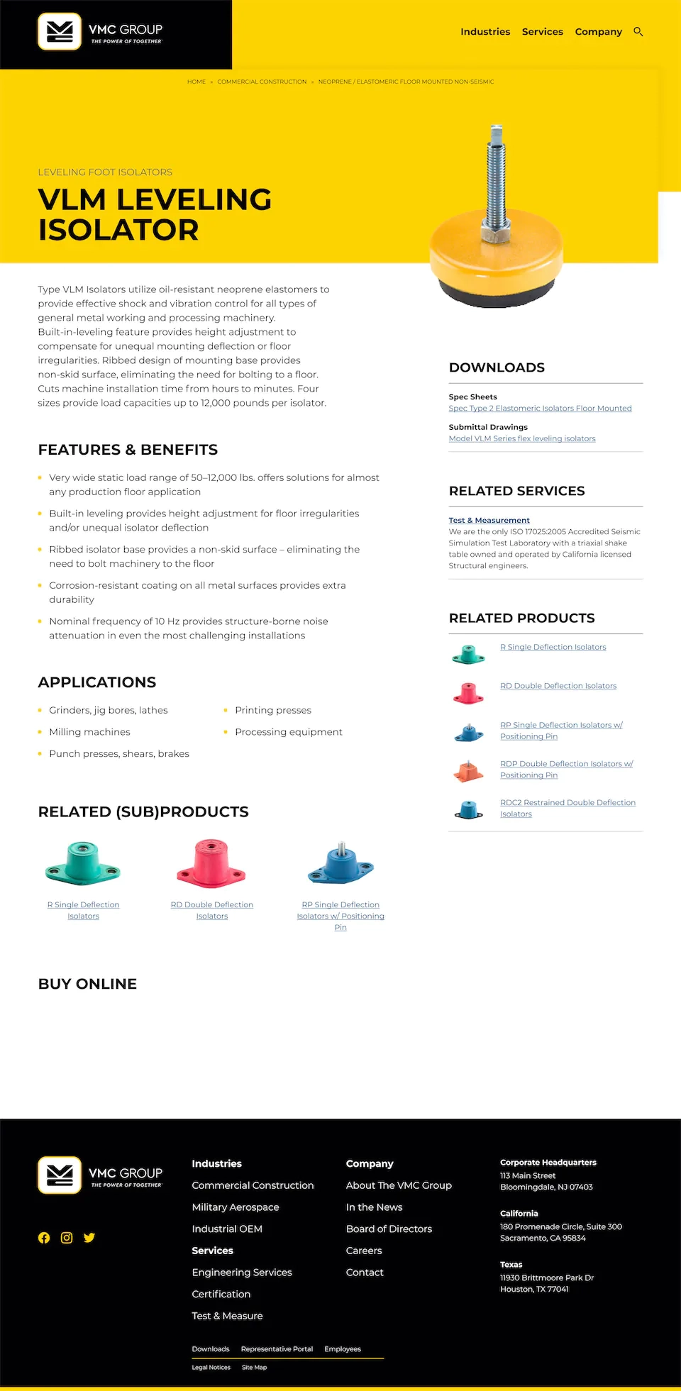 Product page, desktop