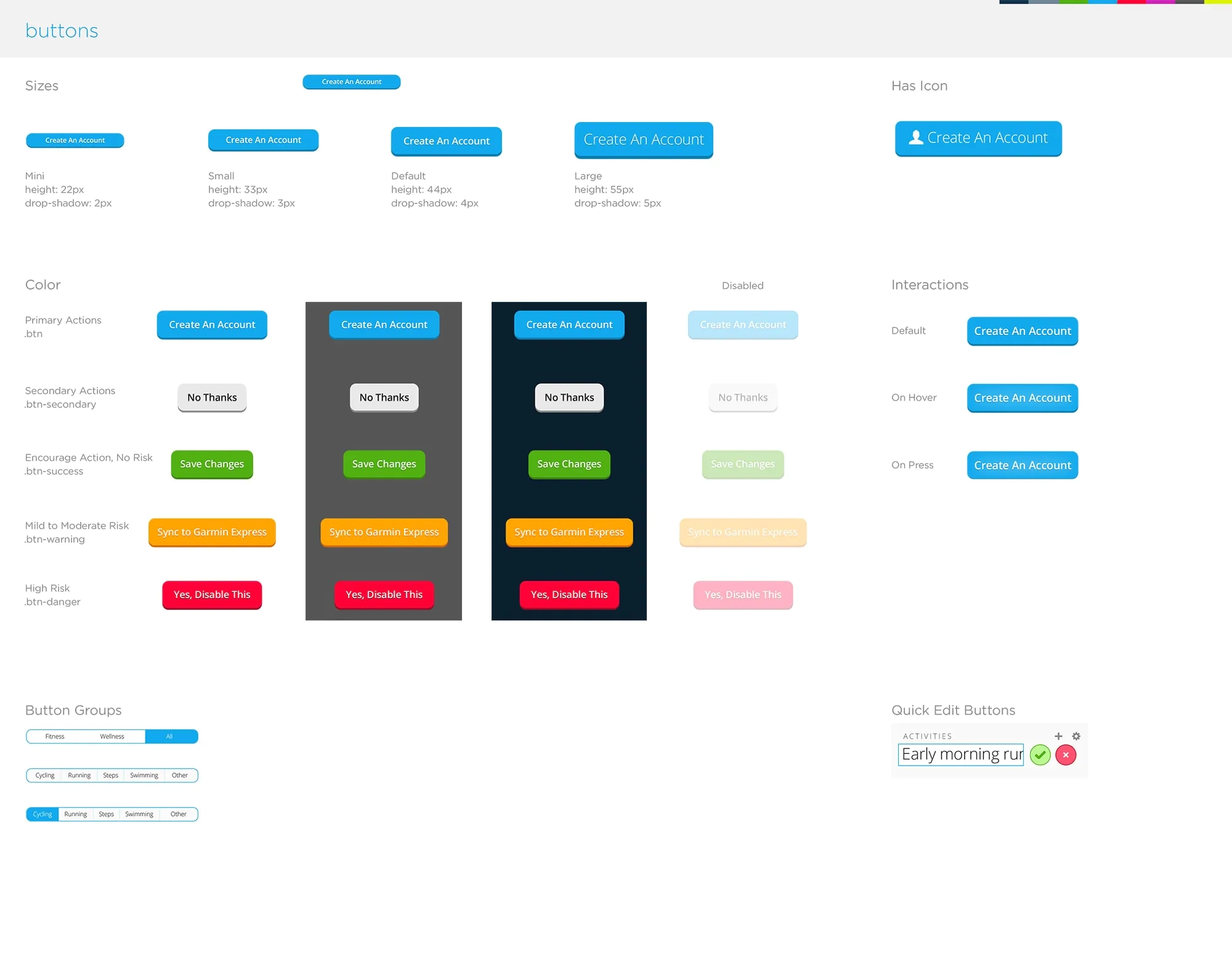 UI: button guidelines