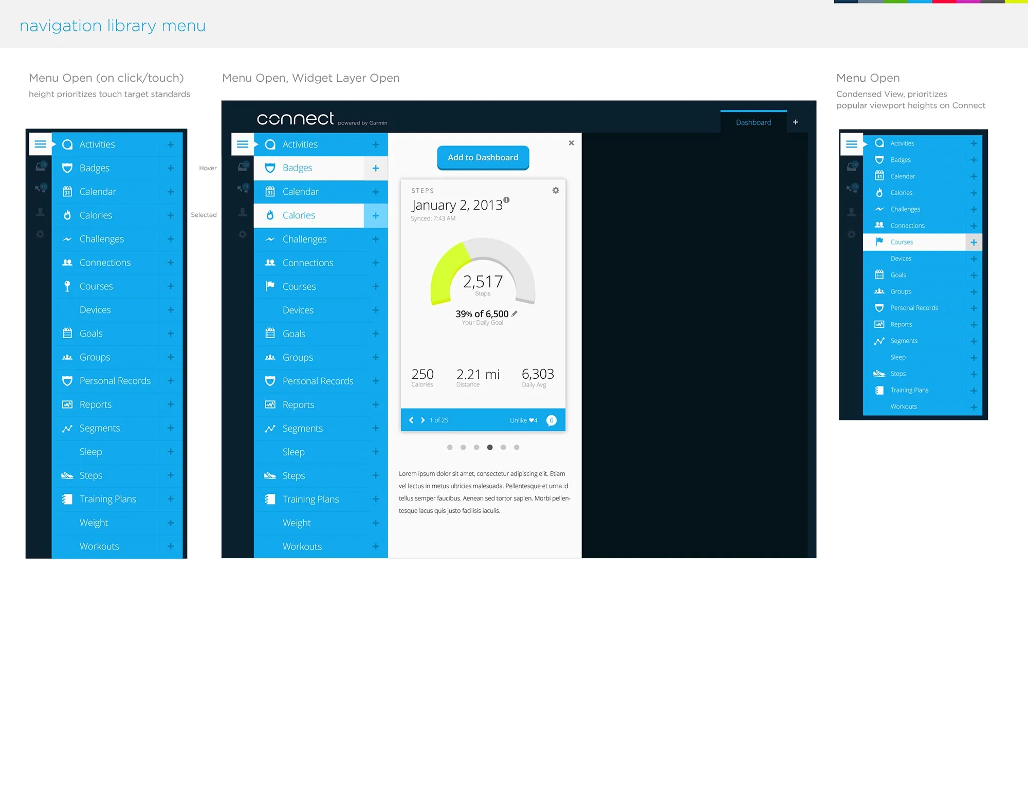 UI: menu guidelines