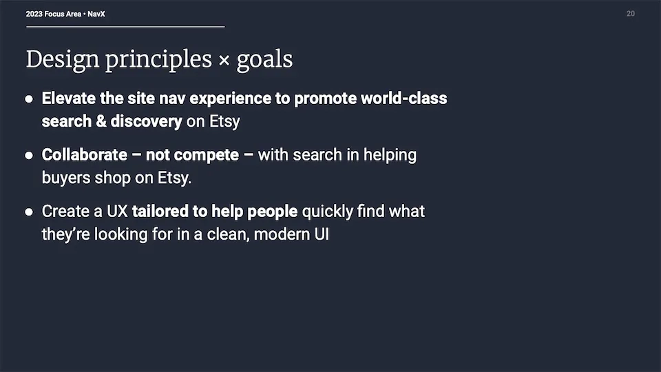 Vision: design principles